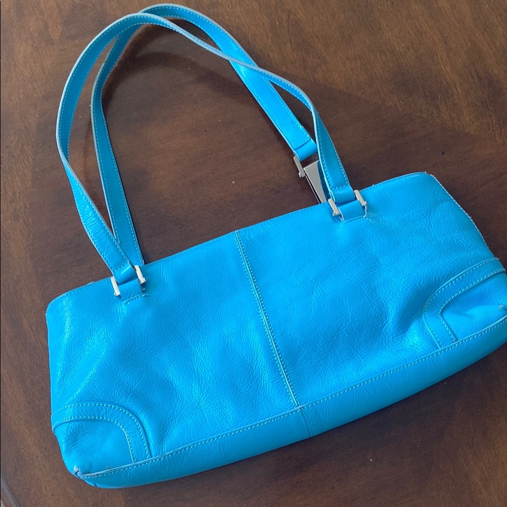 Stylish Blue Leather Women's Bag - franco sarto